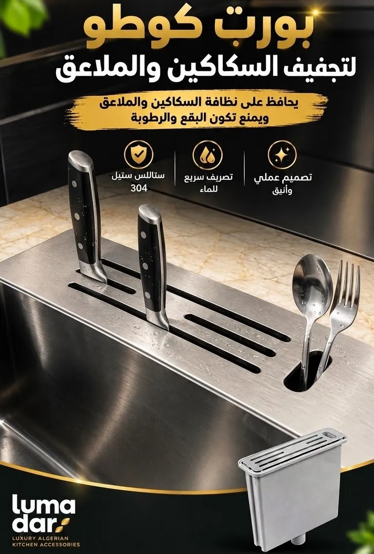 بورت كوطو لتجفيف السكاكين والملاعق